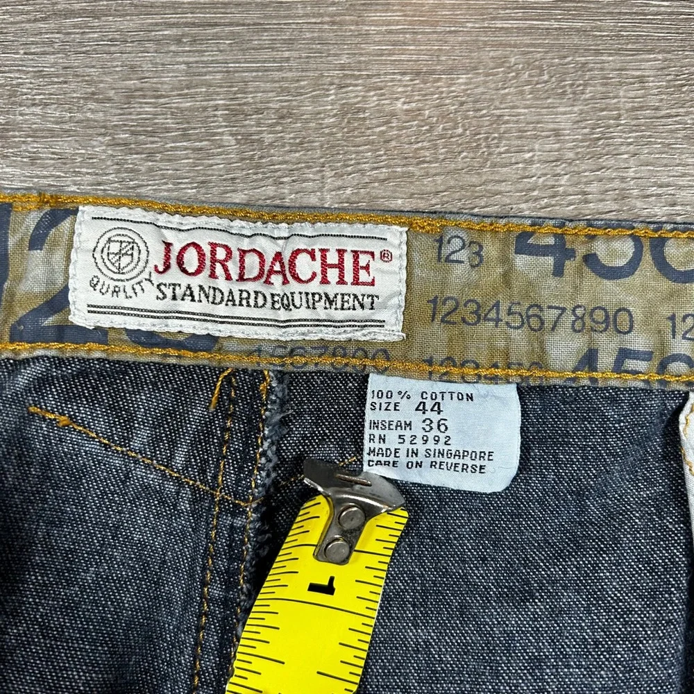 Vintage Jordache Cargo‎ Denim Jeans 44x36 Made in Singapore Utility 90s Relaxed